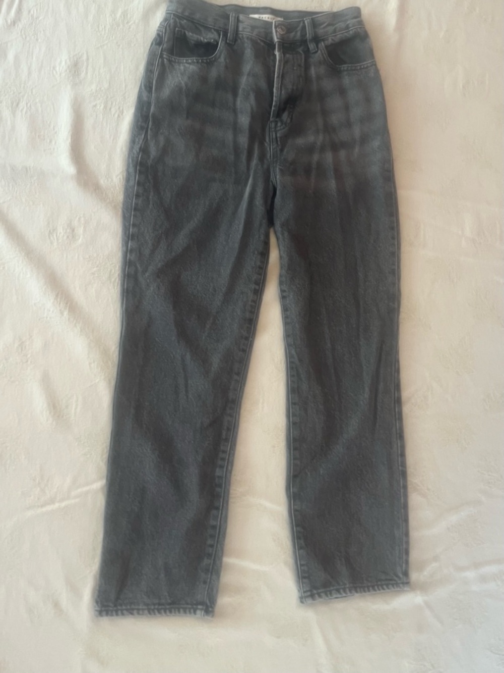 PacSun Women's 26 Straight Leg, High Waist Black Washed Jeans